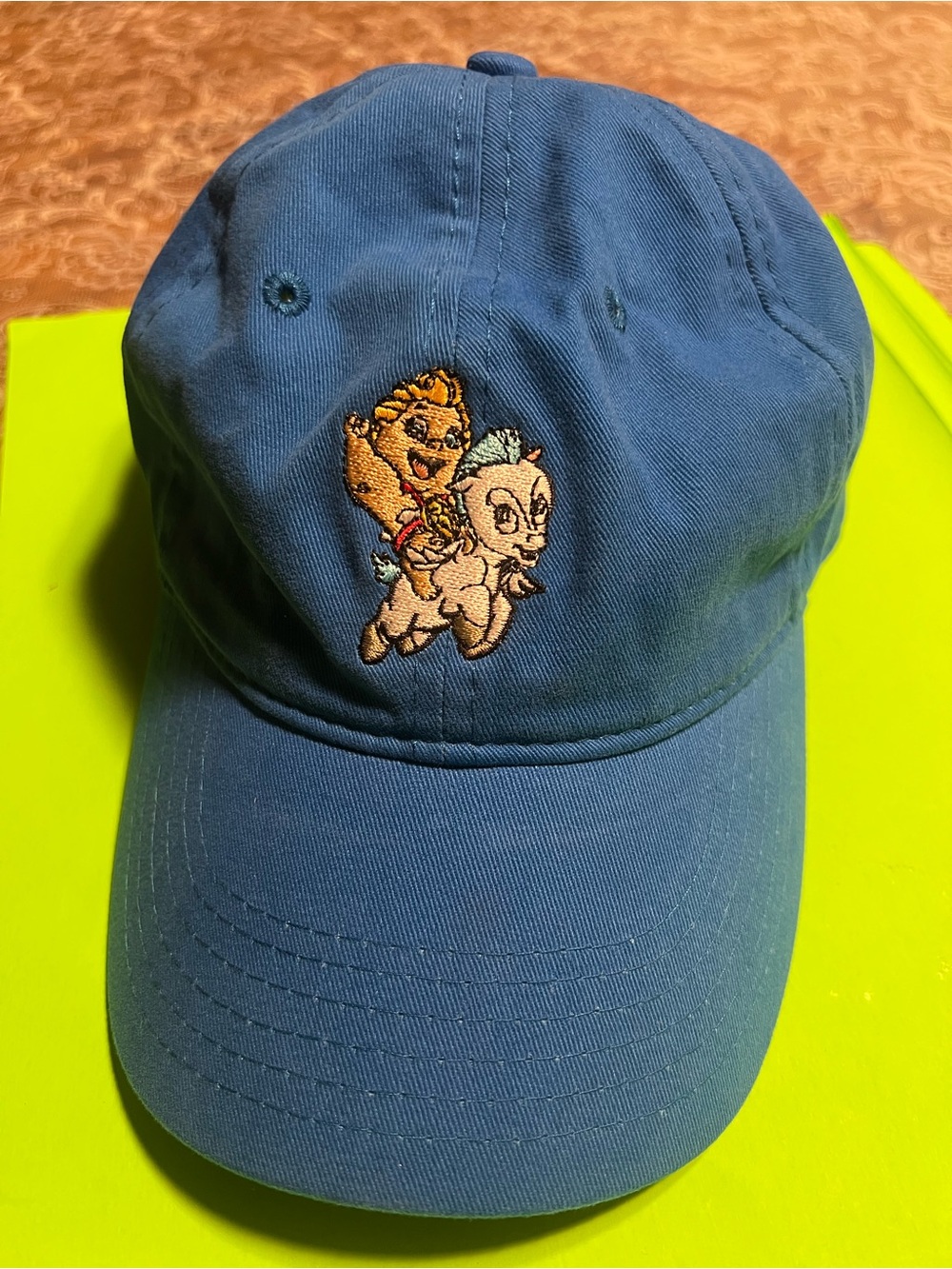Disney Blue Baseball Cap with Embroidered Characters